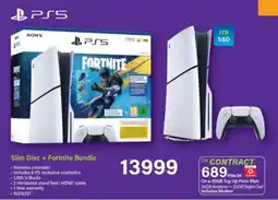 Incredible Connection PS5 Slim Disc + Fortnite Bundle offer
