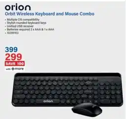 Incredible Connection Orion Orbit Wireless Keyboard and Mouse Combo offer