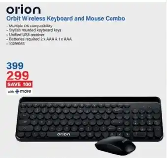 Incredible Connection Orion Orbit Wireless Keyboard and Mouse Combo offer