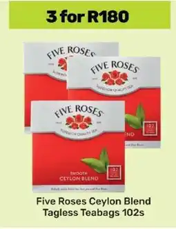 Game Five Roses Ceylon Blend Tagless Teabags 102s offer