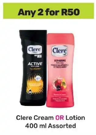 Game Clere Cream OR Lotion offer