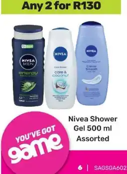 Game Nivea Shower Gel 500 ml Assorted offer