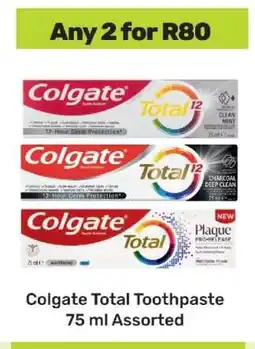 Game Colgate Total Toothpaste 75 ml Assorted offer