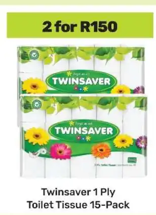 Game Twinsaver 1 Ply Toilet Tissue-15 Pack offer