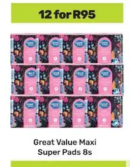 Game Great Value Maxi Super Pads 8s offer
