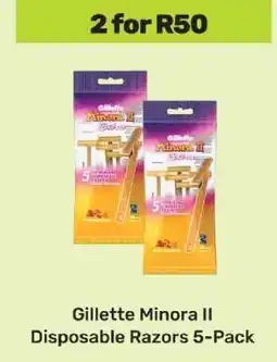 Game Gillette Minora II Disposable Razors 5-Pack offer