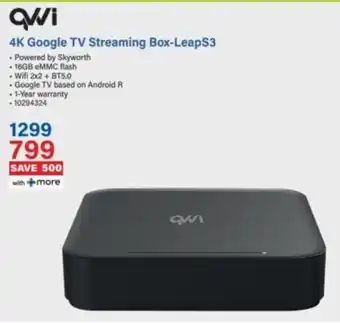 Incredible Connection QVWI 4K Google TV Streaming Box-LeapS3 offer