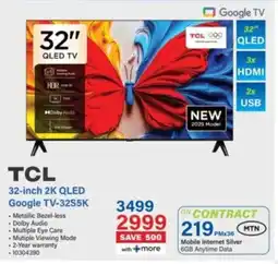 Incredible Connection TCL 32-inch 2K QLED Google TV-32S5K offer