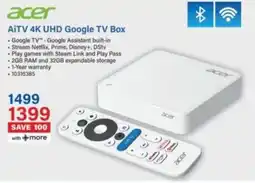 Incredible Connection Acer AiTV 4K UHD Google TV Box offer