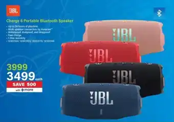Incredible Connection JBL Charge 6 Portable Bluetooth Speaker offer