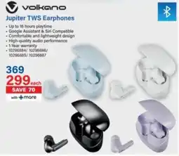 Incredible Connection Volkano Jupiter TWS Earphones offer