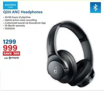 Incredible Connection Soundcore Q20i ANC Headphones offer
