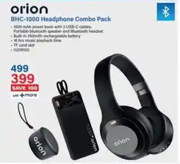Incredible Connection Orion BHC-1000 Headphone Combo Pack offer