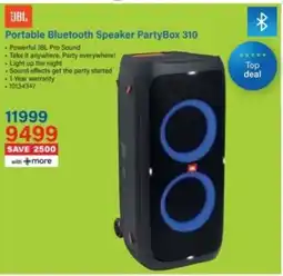 Incredible Connection JBL Portable Bluetooth Speaker PartyBox 310 offer