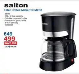 Incredible Connection Salton Filter Coffee Maker SCM200 offer
