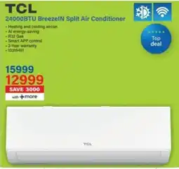 Incredible Connection TCL 24000BTU BreezeIN Split Air Conditioner offer