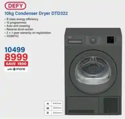 Incredible Connection Defy Condenser Dryer DTD322 offer