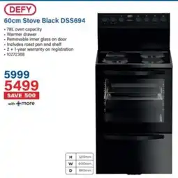 Incredible Connection Defy Stove Black DSS694 offer