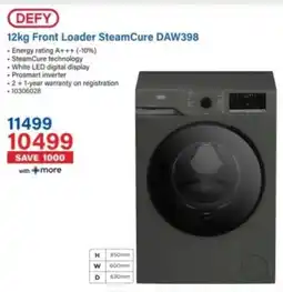 Incredible Connection Defy Front Loader SteamCure DAW398 offer