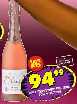 Shoprite Liquor Bon courage blush sparkling rosé wine offer