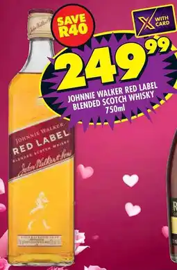 Shoprite Liquor Johnnie walker red label blended scotch whisky offer