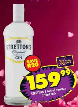 Shoprite Liquor Stretton's Gin offer