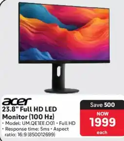 Makro Acer 23.8" Full HD LED Monitor offer