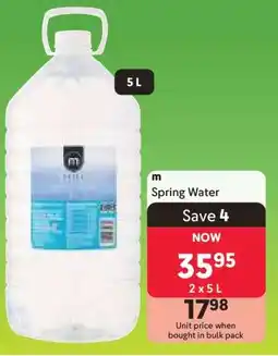 Makro m Spring Water offer