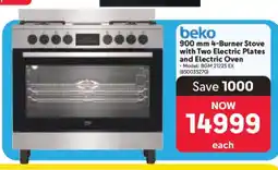 Makro beko 900 mm 4-Burner Stove with Two Electric Plates and Electric Oven offer