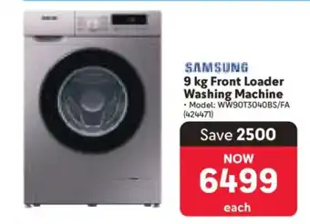 Makro Samsung 9 kg Front Loader Washing Machine offer