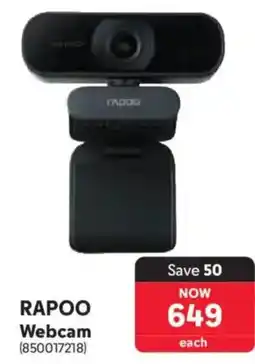 Makro Rapoo Webcam offer
