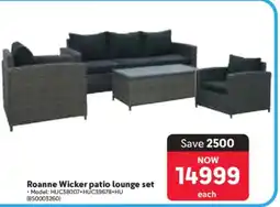 Makro Roanne Wicker Patio Lounge Set offer