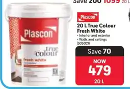 Makro Plascon 20 L True Colour Fresh White offer