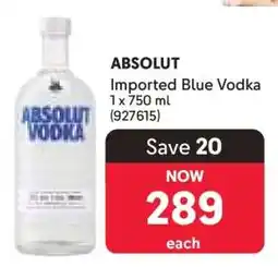 Makro ABSOLUT Imported Blue Vodka offer