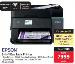 Makro Epson 3-in-1 Eco Tank Printer offer