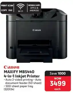 Makro Canon MAXIFY MB5440 4-in-1 Inkjet Printer offer
