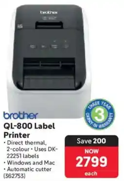 Makro Brother QL-800 Label Printer offer