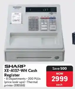 Makro Sharp XE-A137-WH Cash Register offer