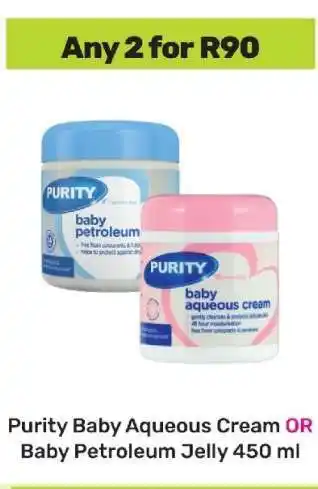Game Purity Baby Aqueous Cream OR Baby Petroleum Jelly 450 ml offer
