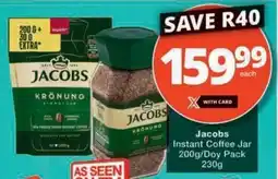 Checkers Instant Coffee Jar/ Doy Pack offer