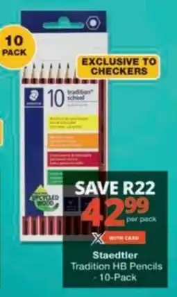 Checkers Staedtler Tradition HB Pencils offer