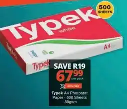 Checkers Typek A4 Photostat Paper offer