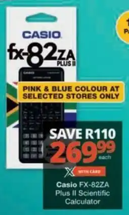 Checkers Casio FX-82ZA Plus II Scientific Calculator offer