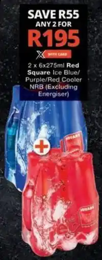Checkers Red Square Ice Blue/ Purple/ Red Cooler NRB offer
