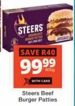 Checkers Steers Beef Burger Patties offer