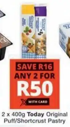 Checkers Today Original Puff/ Shortcrust Pastry offer