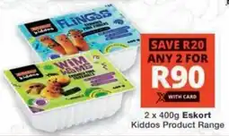 Checkers Eskort Kiddos Product Range offer