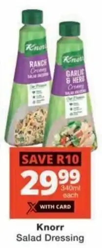 Checkers Knorr Salad Dressing offer