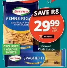 Checkers Serena Pasta Range offer