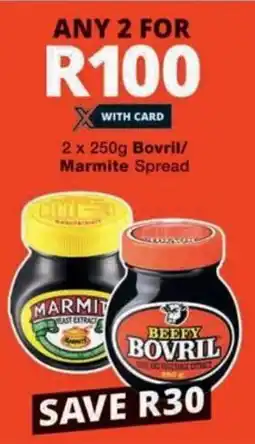 Checkers Bovril/ Marmite Spread offer